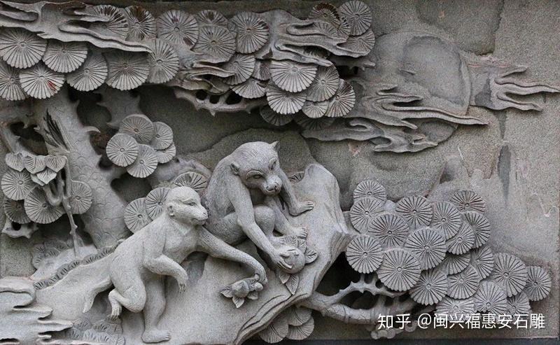 惠安石雕浮雕中的十二生肖