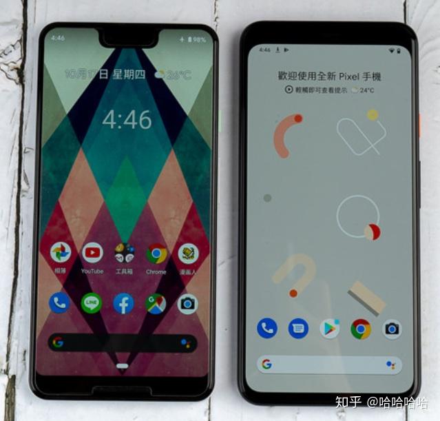 pixel 4 xl,pixe 3 xl 前后代机款外型比对
