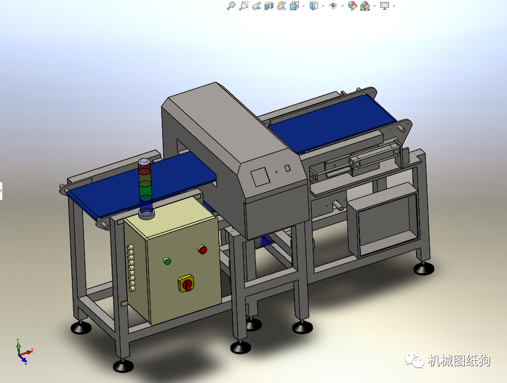 非標數模食品金屬探測器3d數模圖紙solidworks設計