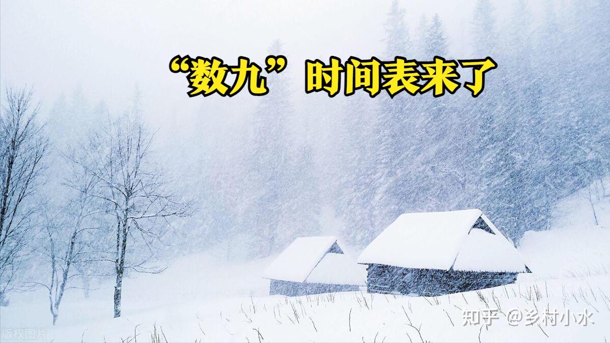 2024年“数九”时间表来了,几号入九?几号出九?春节是几九? - 知乎