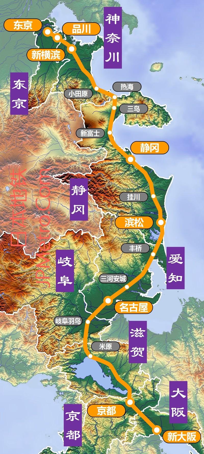 日本新干线最长线路图片