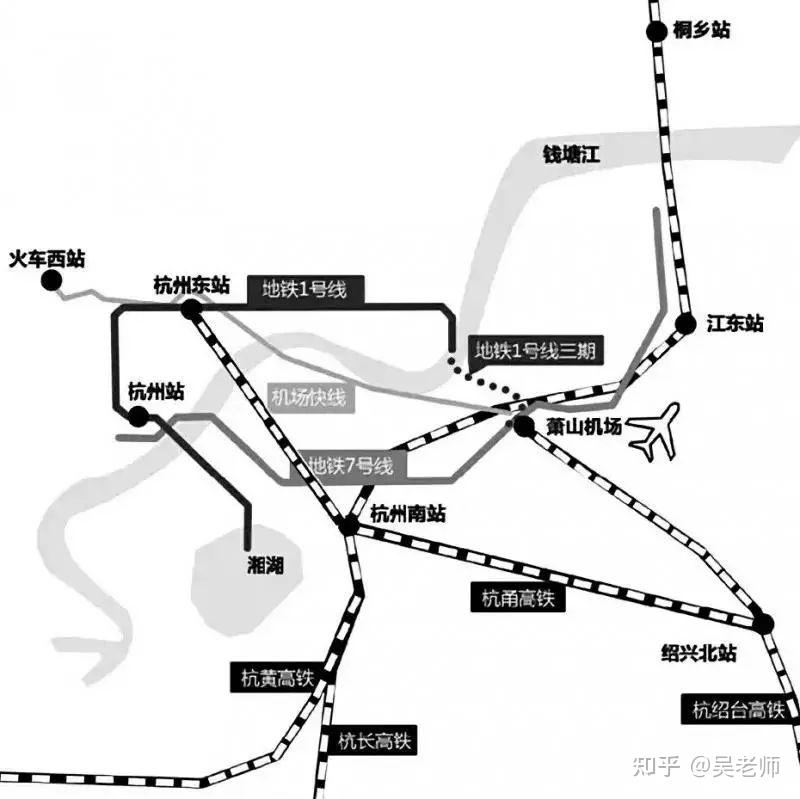 未来,萧山机场的总体构型有4条跑道,1个航站区,4座航站楼.