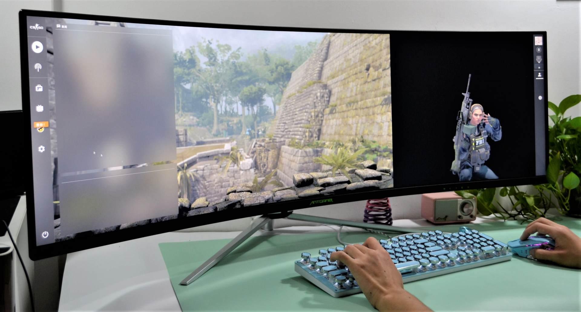 49英寸超大带鱼屏玩游戏是怎样的体验准4k分辨率144hz真香