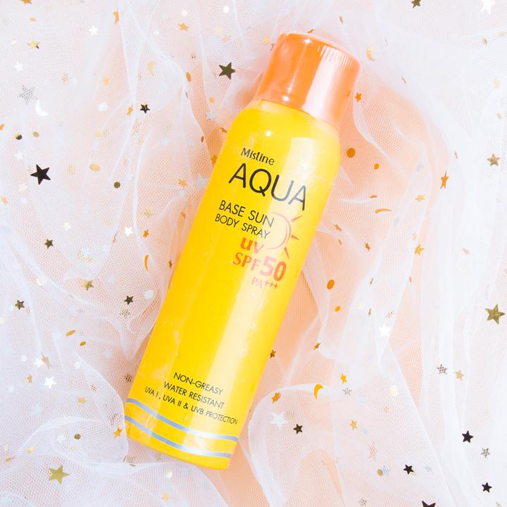 泰国mistine防晒喷雾spf50小黄瓶防晒霜清爽不油腻
