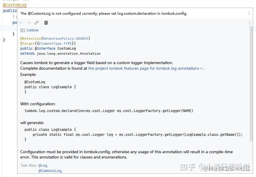 Lombok customlog 