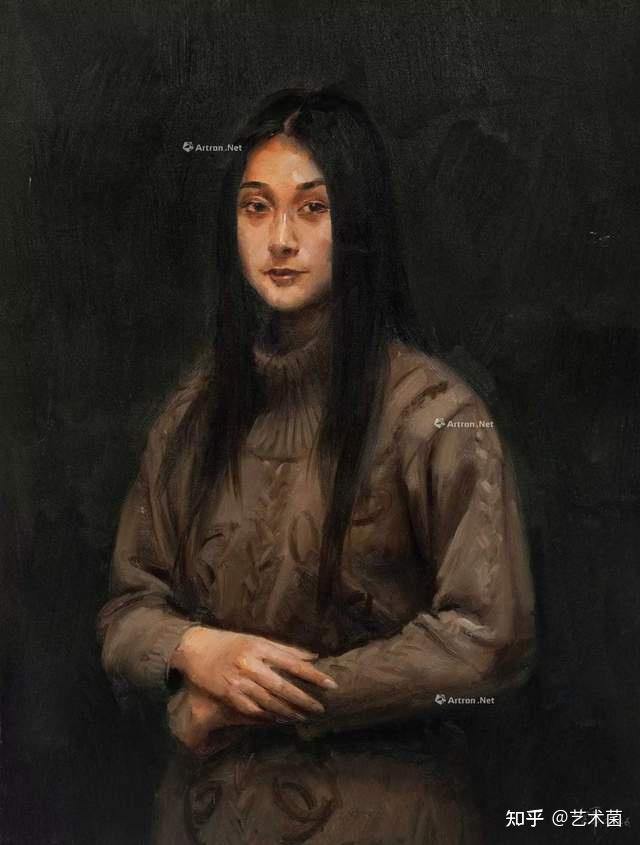 純手描き 水彩油画 人物画 冷军 作品図 中国絵画 約70×100cm 未表装 画家冷军2023年度成交最贵的十幅油画作品- 知乎