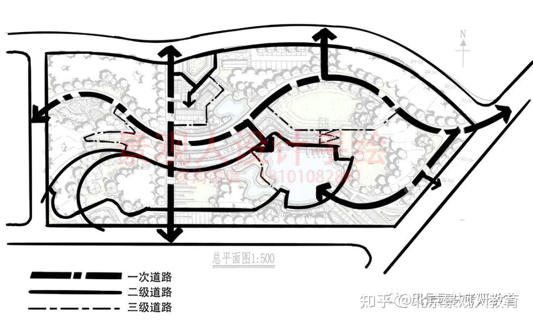 景观人微课堂景观快题中的道路系统