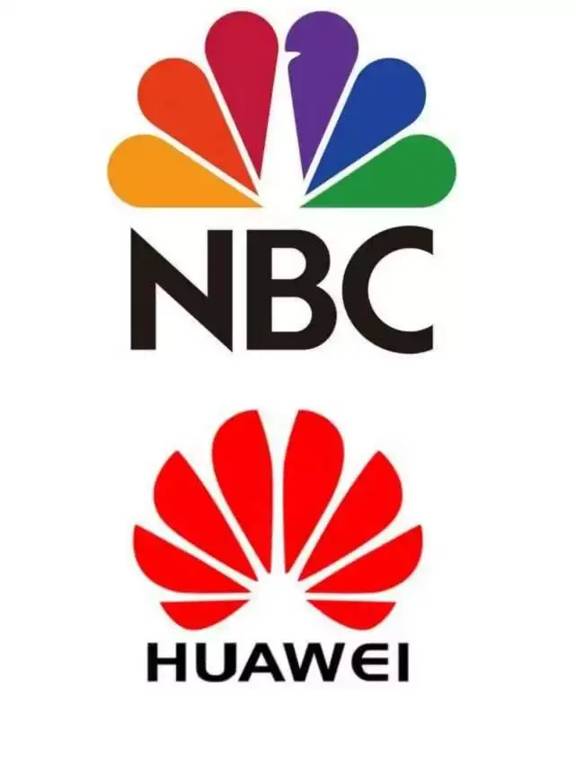 华为的logo在更新后就一直被拿来与nbc的logo相比较其实除了大致看