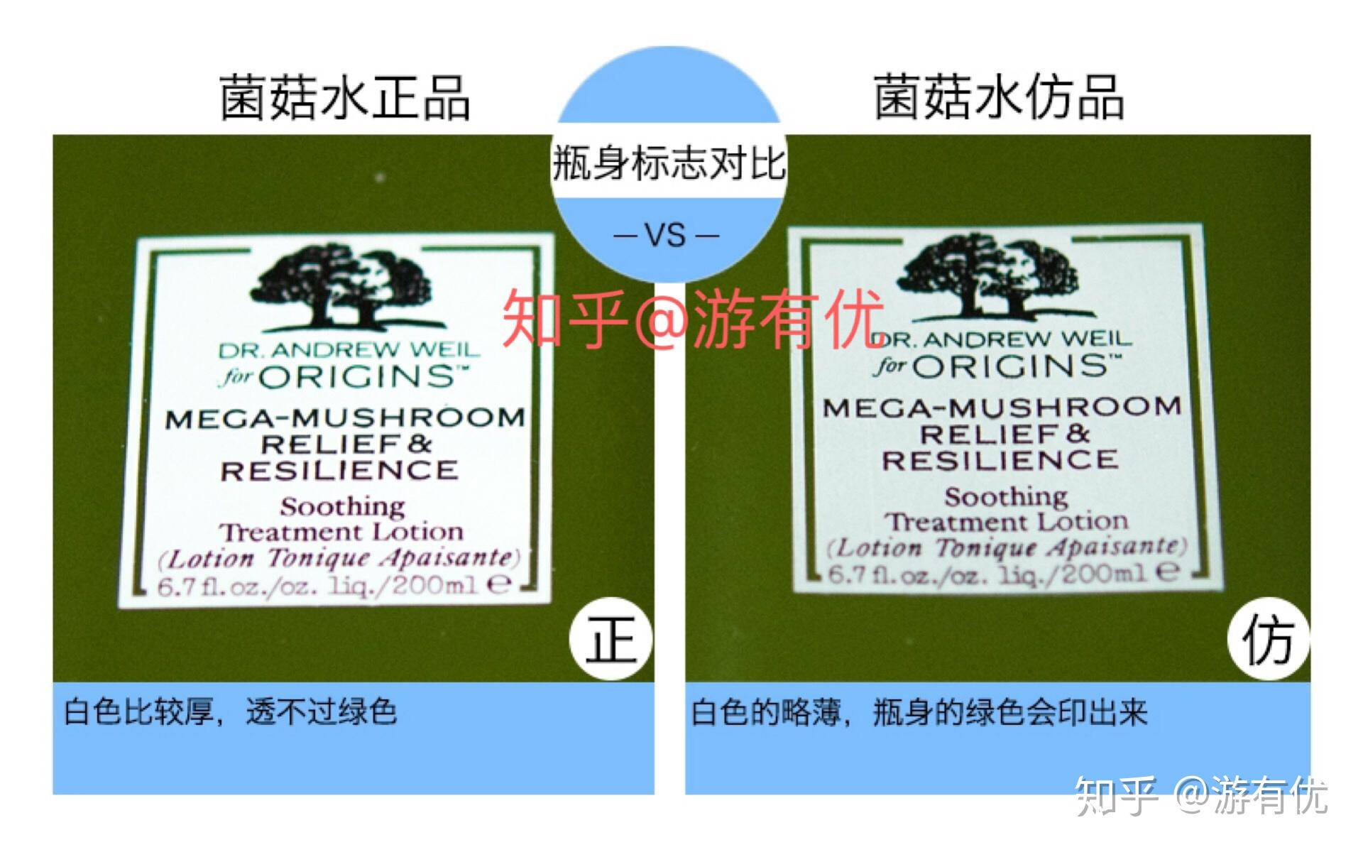 悦木之源菌菇水真假辨别,真假对比,真假鉴定