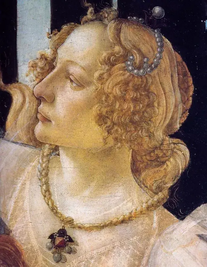 左方是身披红衣主神宙斯特使墨丘利,他是神圣的使者,是人与神之间的