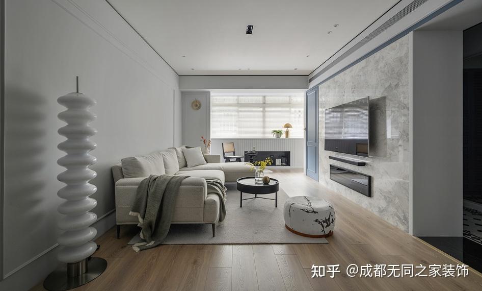 140平混搭新婚宅,漫开一方蓝调雾灰! - 知乎