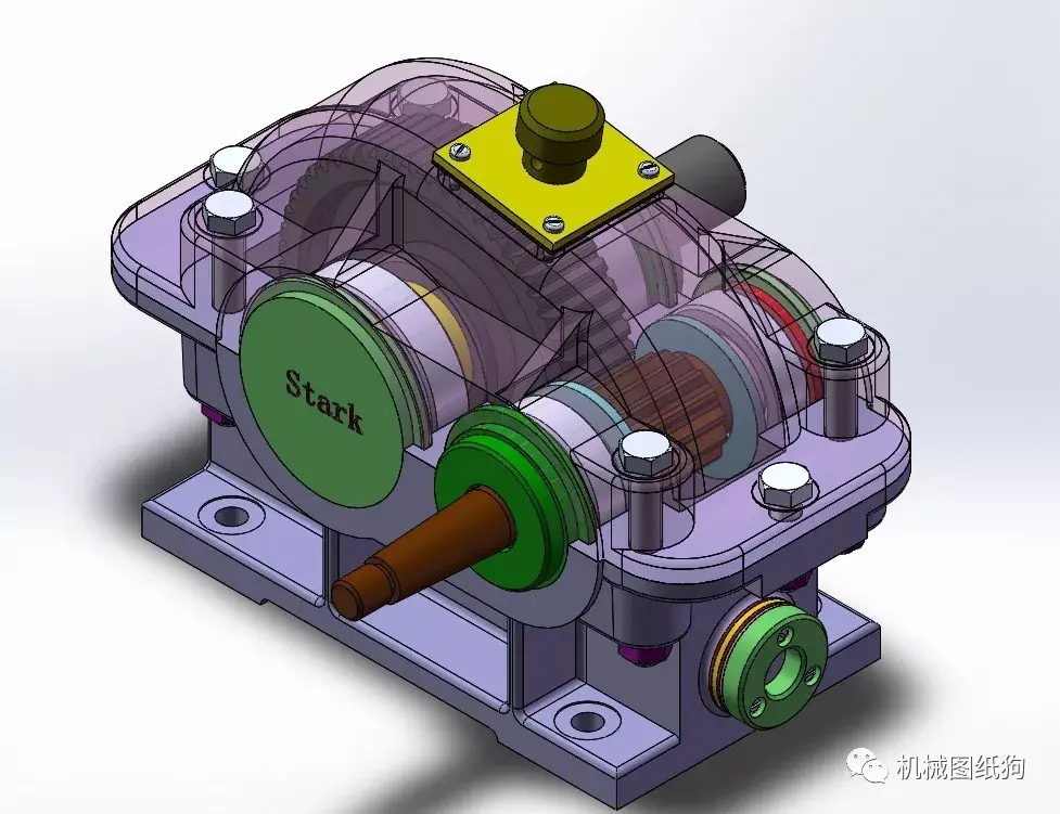 【差减变速器】stark减速器v3三维图纸 solidworks设计