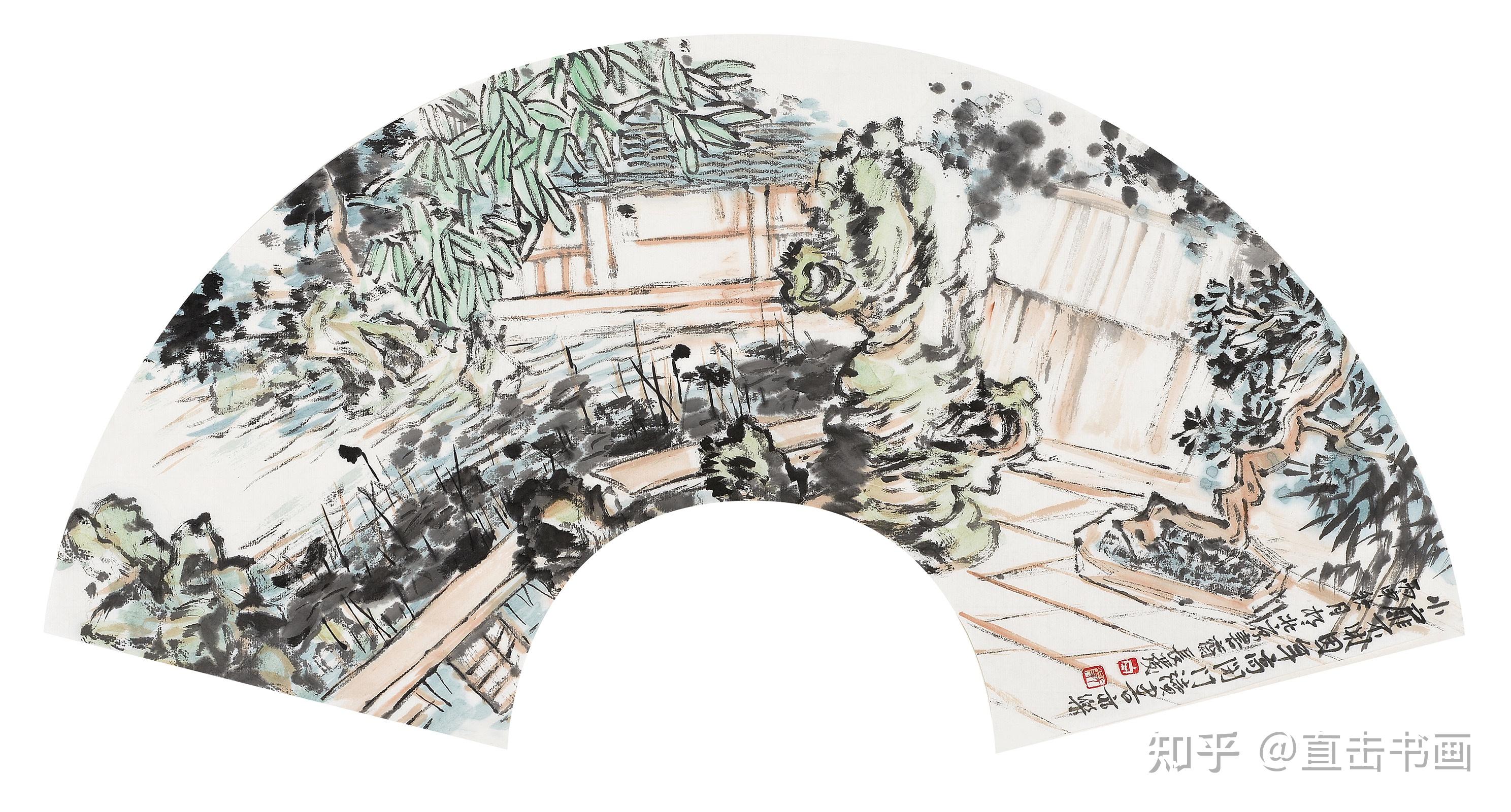 中国美术家协会会员宋长发扇面山水画作品欣赏