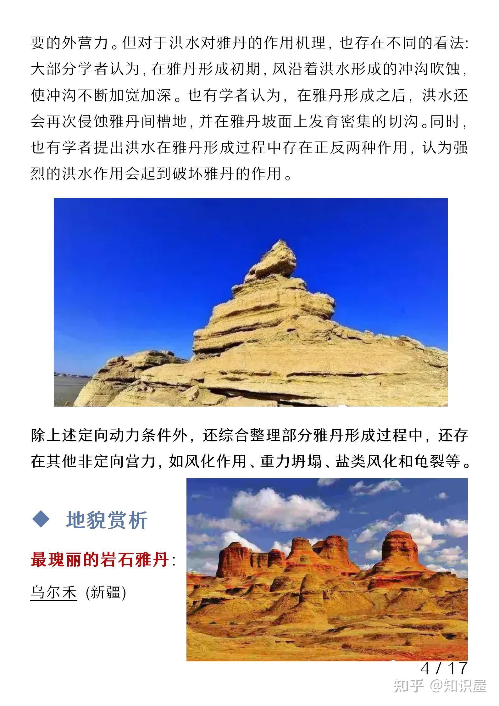 雅丹地貌是新疆罗布泊地区的一种特殊的地貌形态,是一种典型的风蚀