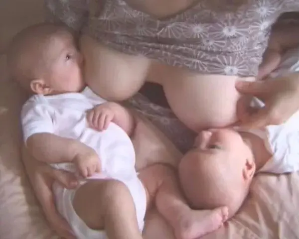 谢娜喜获双胞胎女儿双胞胎母乳喂养是什么画风