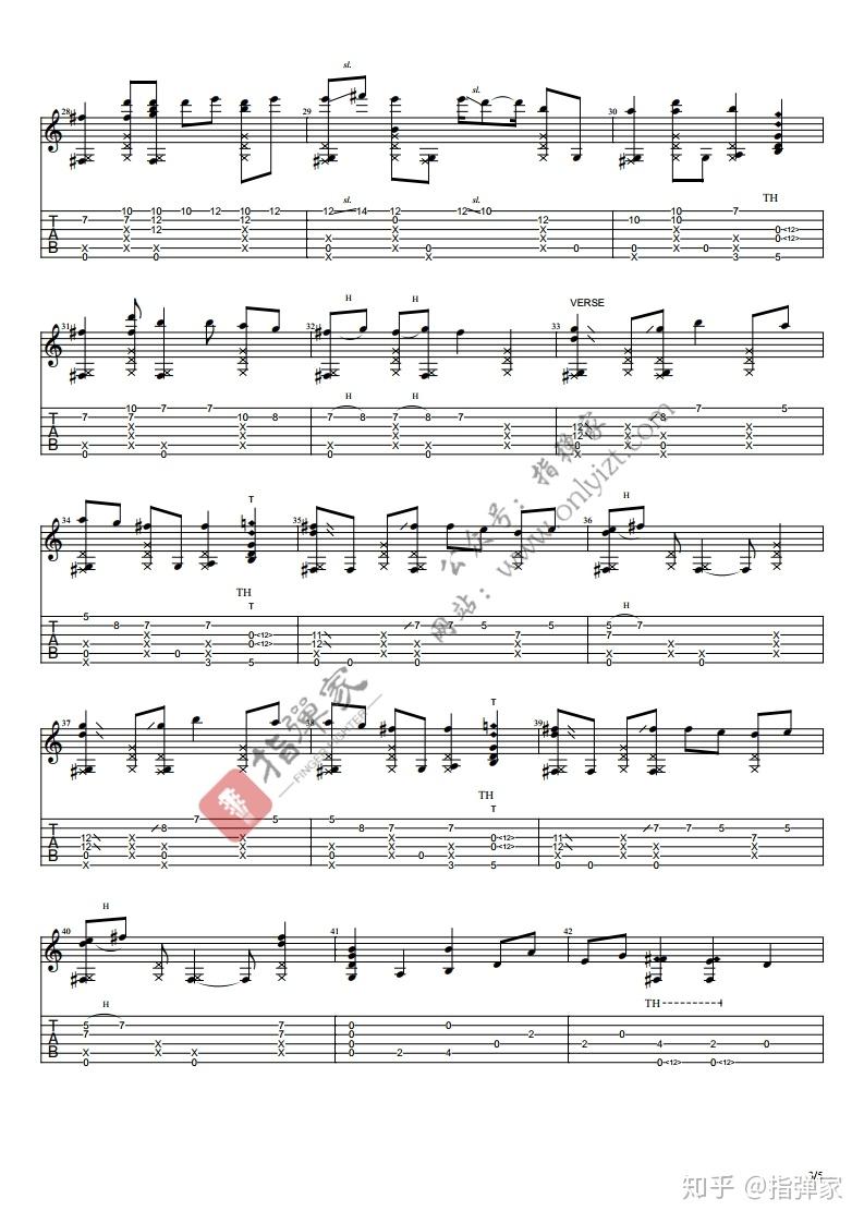 附谱抖音热曲buttercup握住我的抱枕吉他指弹独奏