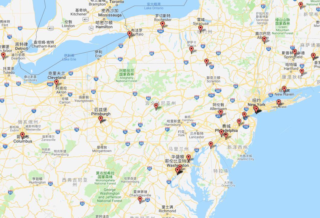 有哪些比较好的中文版美国大学分布地图？ - 知乎