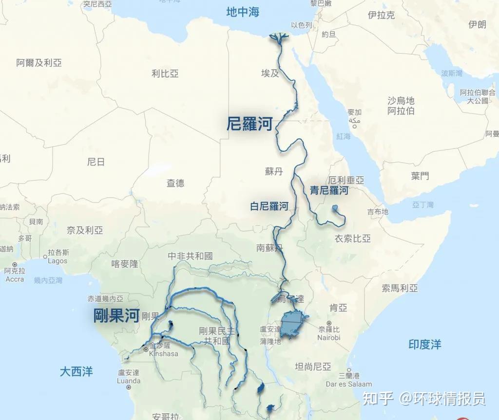 刚果河地图位置图片