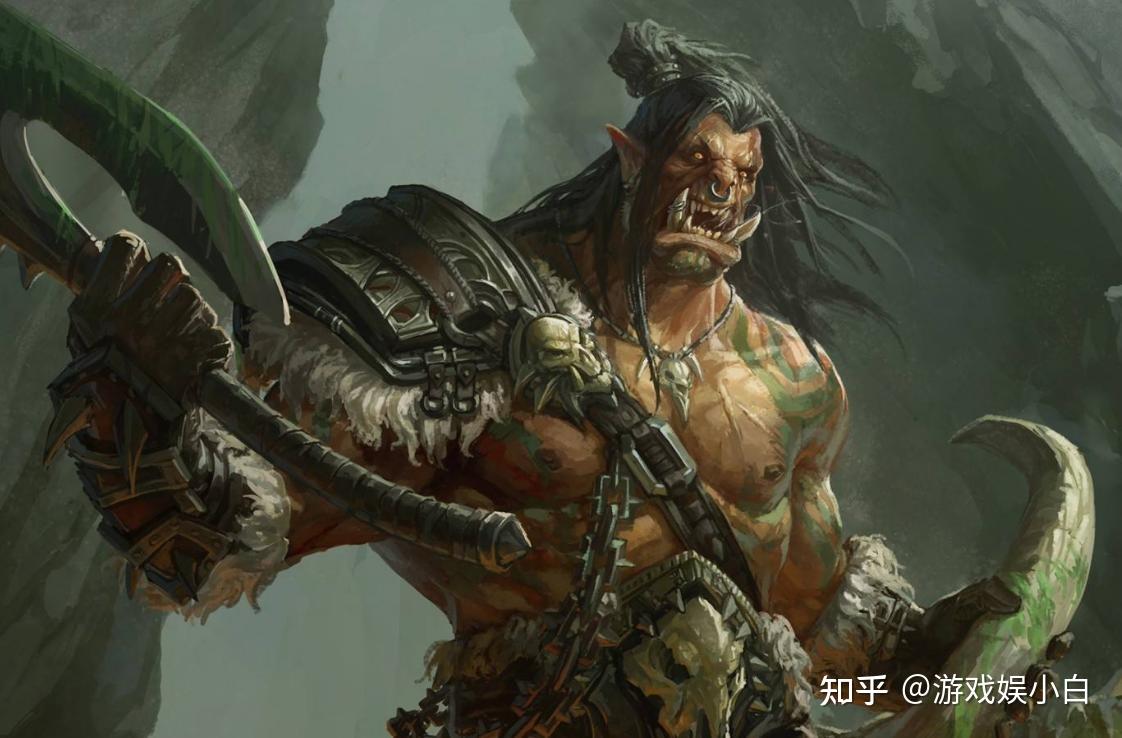 "血吼"粗犷恐怖的斧身中封印着六个强大的戈隆灵魂,斧头中有一个大孔