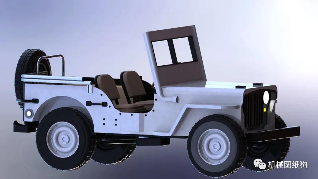 汽車轎車askerijeep4x4玩具吉普車模型3d圖紙solidworks設計附step