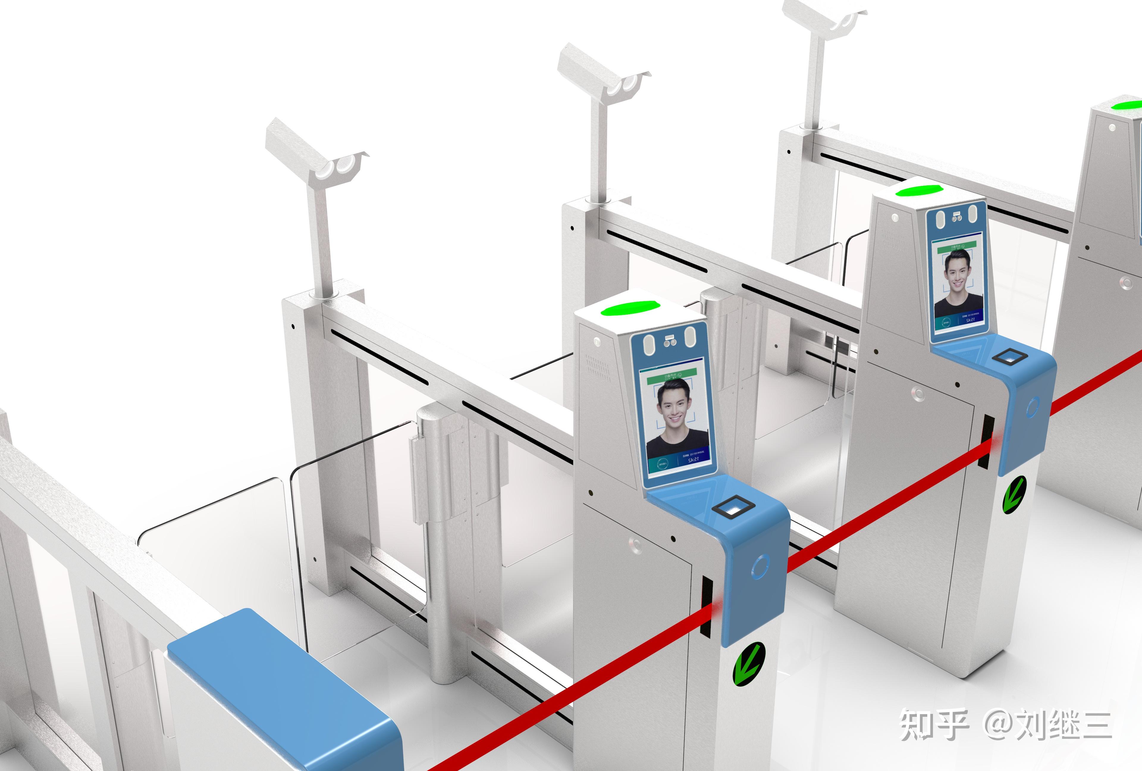 人臉識別智能閘機在出入境邊防智能驗證通道閘機和智