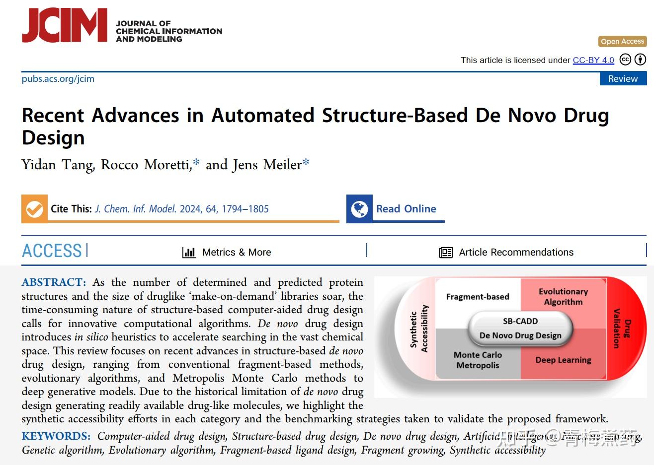 JCIM|自动化基于结构的从头药物设计(Automated Structure-Based De Novo Drug Design)最新进展 - 知乎