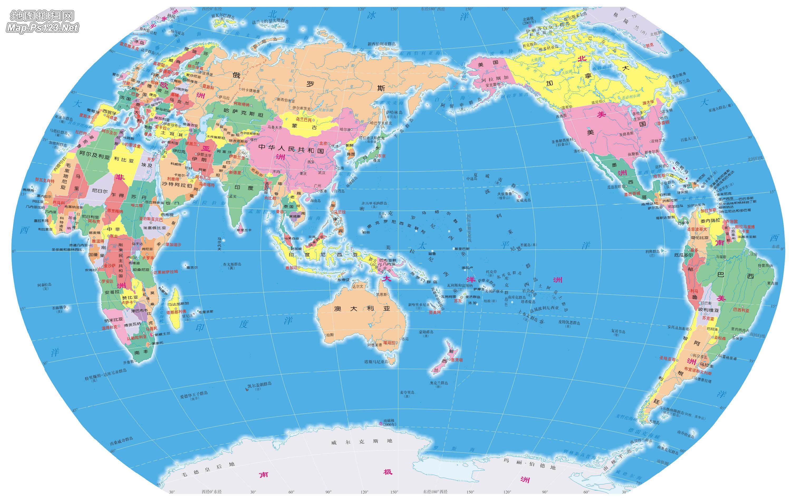 首先来张世界地图,介绍一下当今世界上的五大高手:东邪 西毒 南帝
