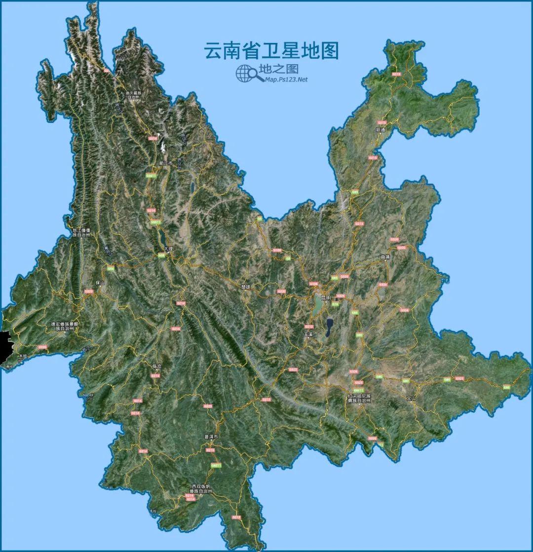 云南省海拔高度分布图图片