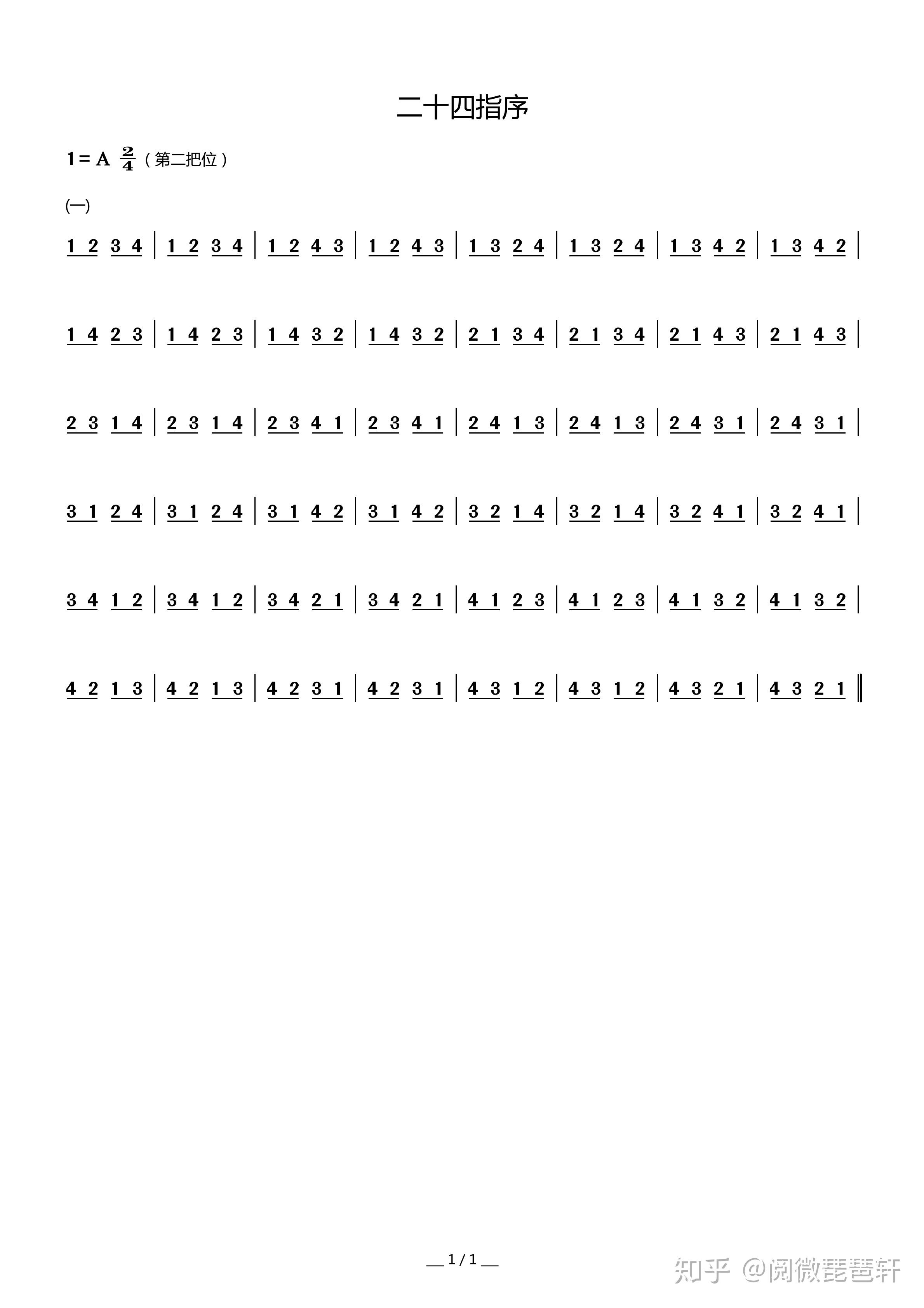 琵琶二十四指序 曲谱图片