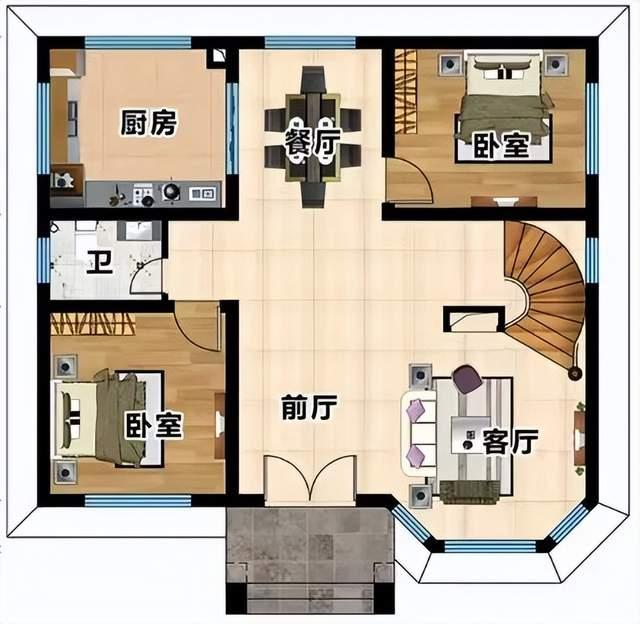 2025年回农村盖别墅，推荐10款最火爆款二层农村自建房别墅户型 - 知乎
