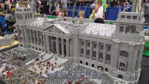 乐高复刻二战进攻德国柏林国会大厦战斗场景