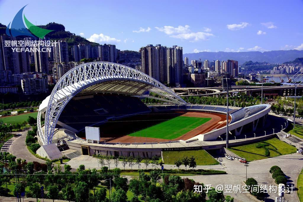 ptfe膜结构体育场重庆万州体育中心