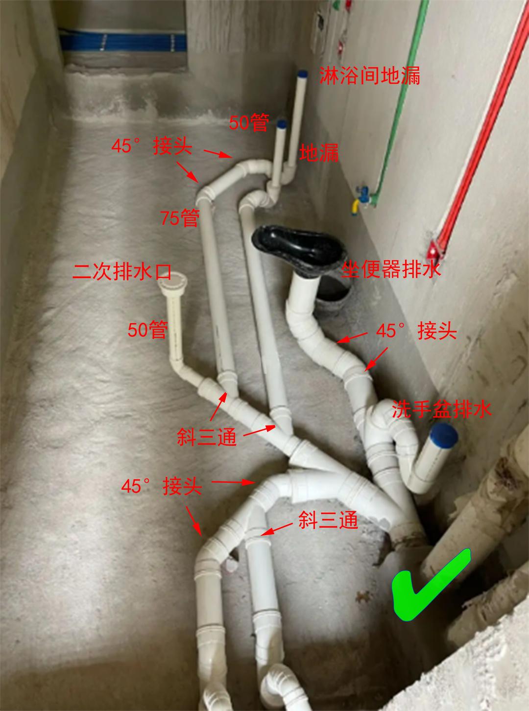 卫生间水管安装图高度图片