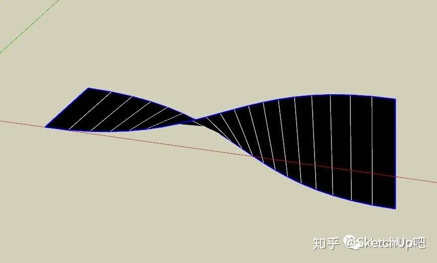 sketchup扭轉表皮建模思路