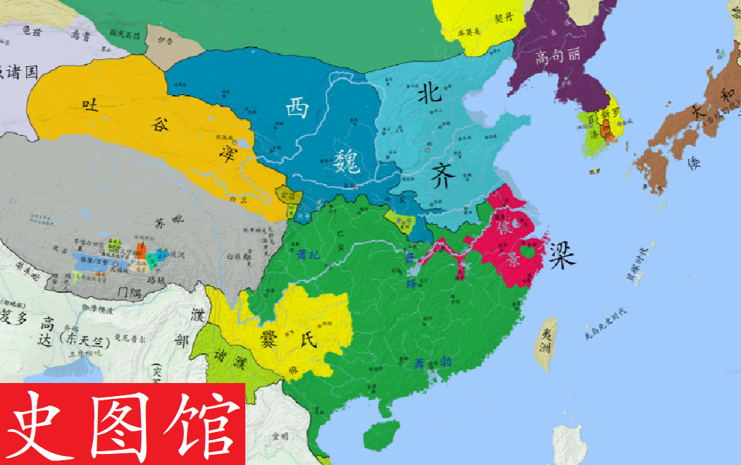 【史图馆】中国历代疆域变化新版38 大隋一统 知乎