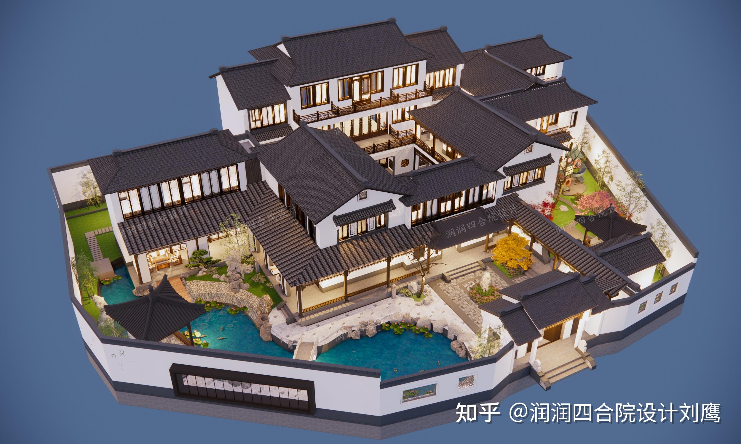 润润四合院设计刘鹰:传承苏式四合院大宅,连廊移步异景,9处小院各具风韵 - 知乎