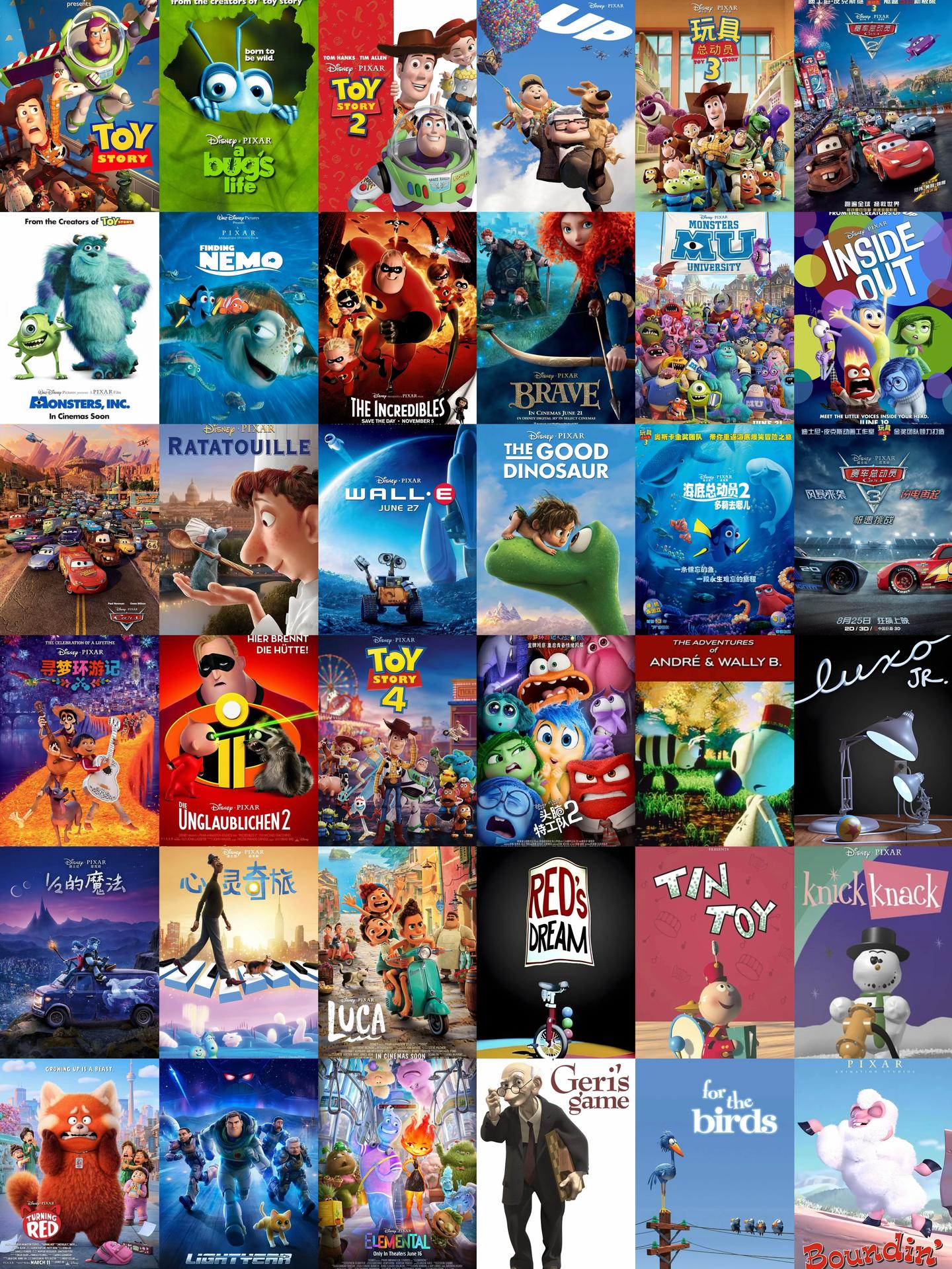 🎬吐血整理｜PIXAR超全动画合集 - 知乎