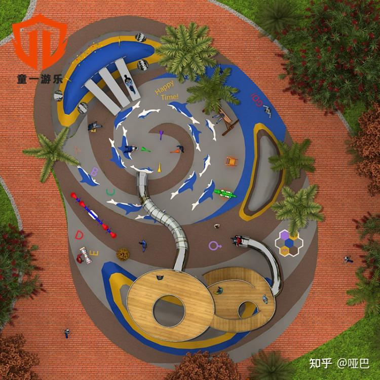 户外大型无动力游乐设备非标不锈钢滑梯