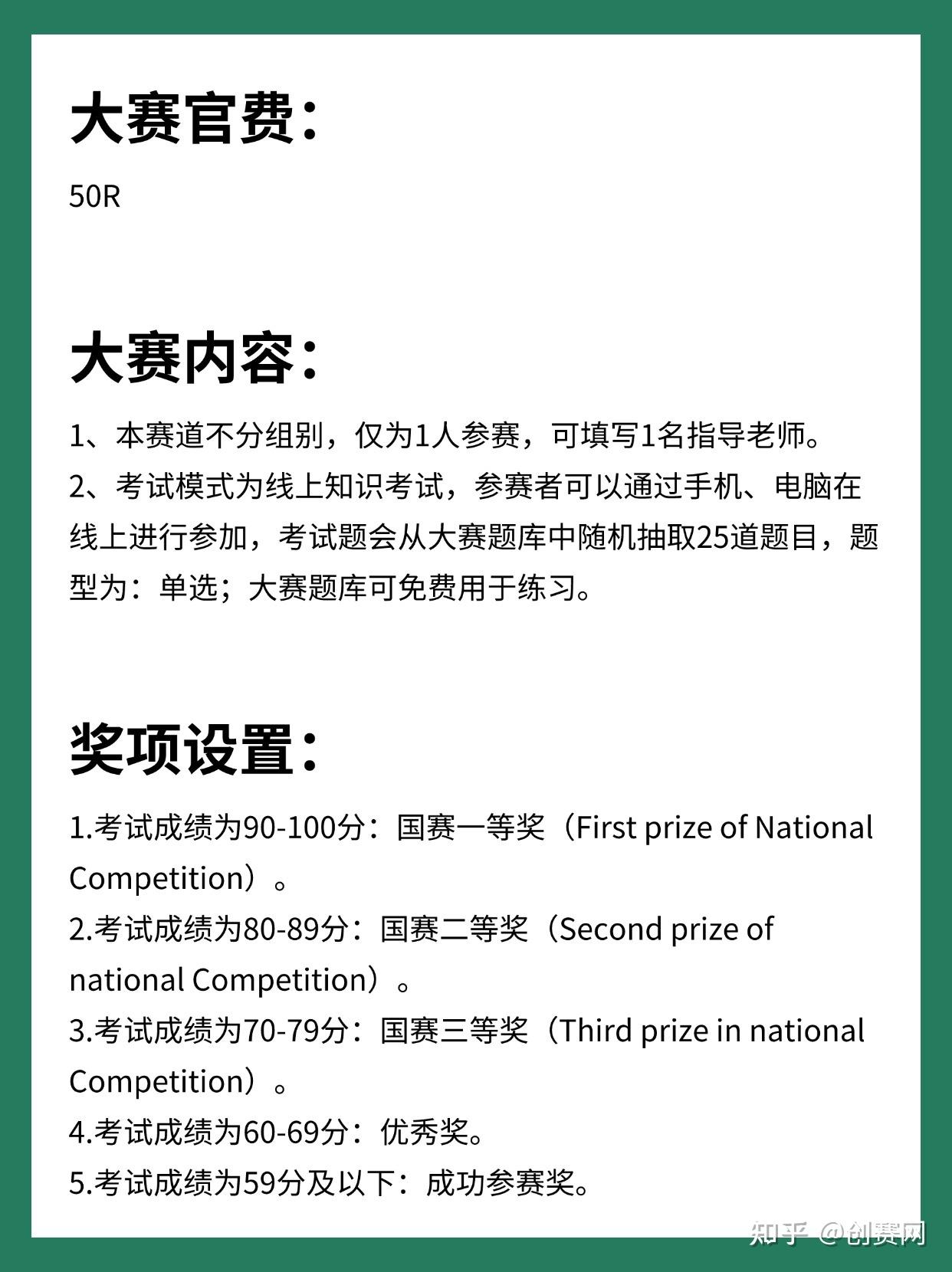 6-9月大学生好好准备就有奖拿的竞赛 - 知乎