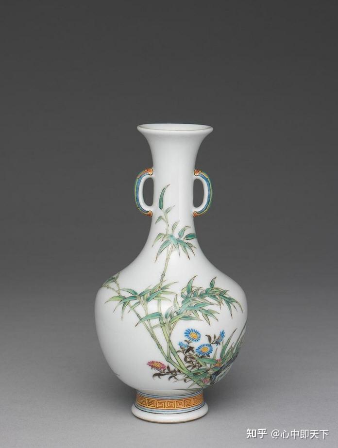 清乾隆時代　【大清乾隆年製】在銘　古銅釉琺瑯彩花卉紋神獣双耳大瓶(C-35) 清・乾隆年製款・古陶磁器・官窯琺瑯彩花卉紋獣瓶』極細