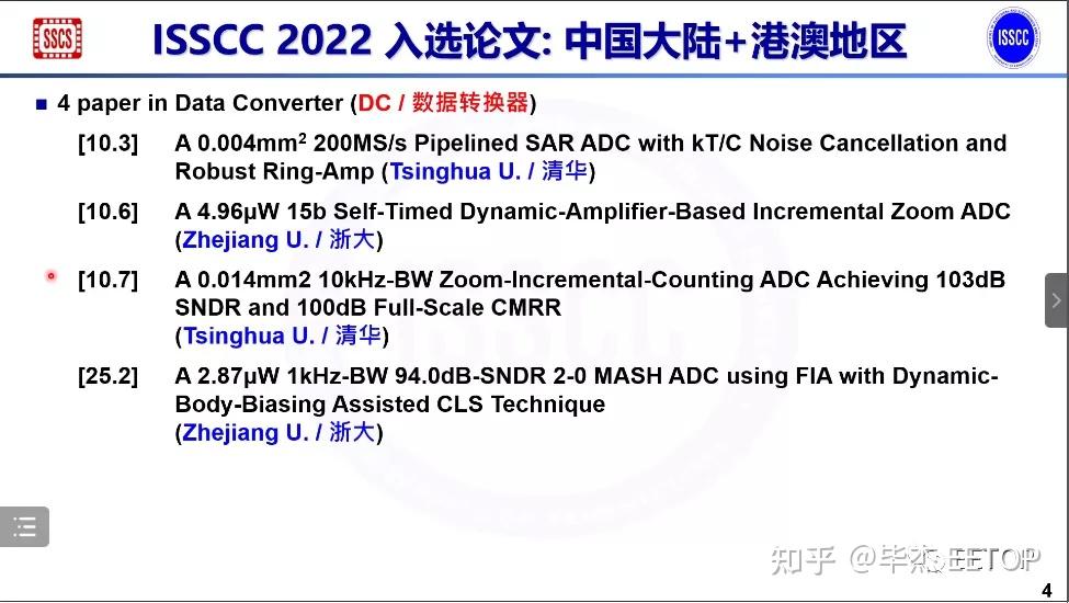 ISSCC 2022 中国芯再突破：中国大陆+港澳30篇入选，清华大学9篇！共9所高校+1家企业论文入选 - 知乎