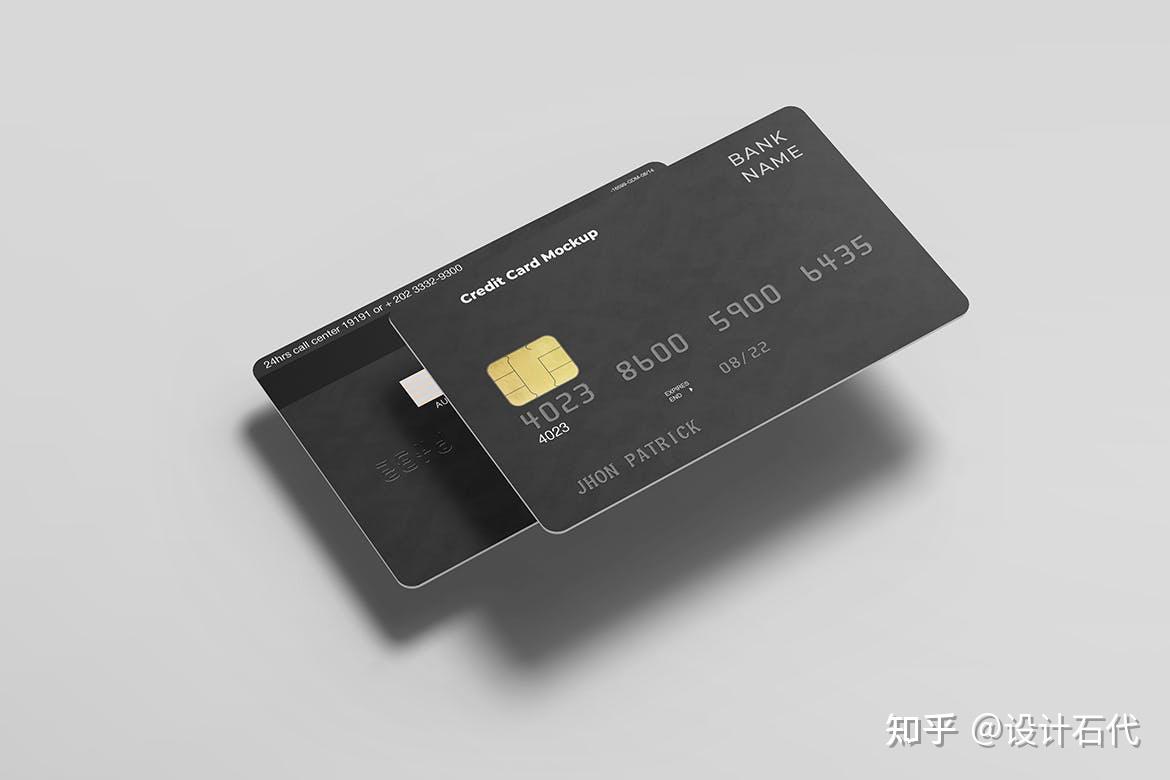 骑士黑金卡会员卡展示模型黑色奢华银行卡样机psddesignshidaiyj898