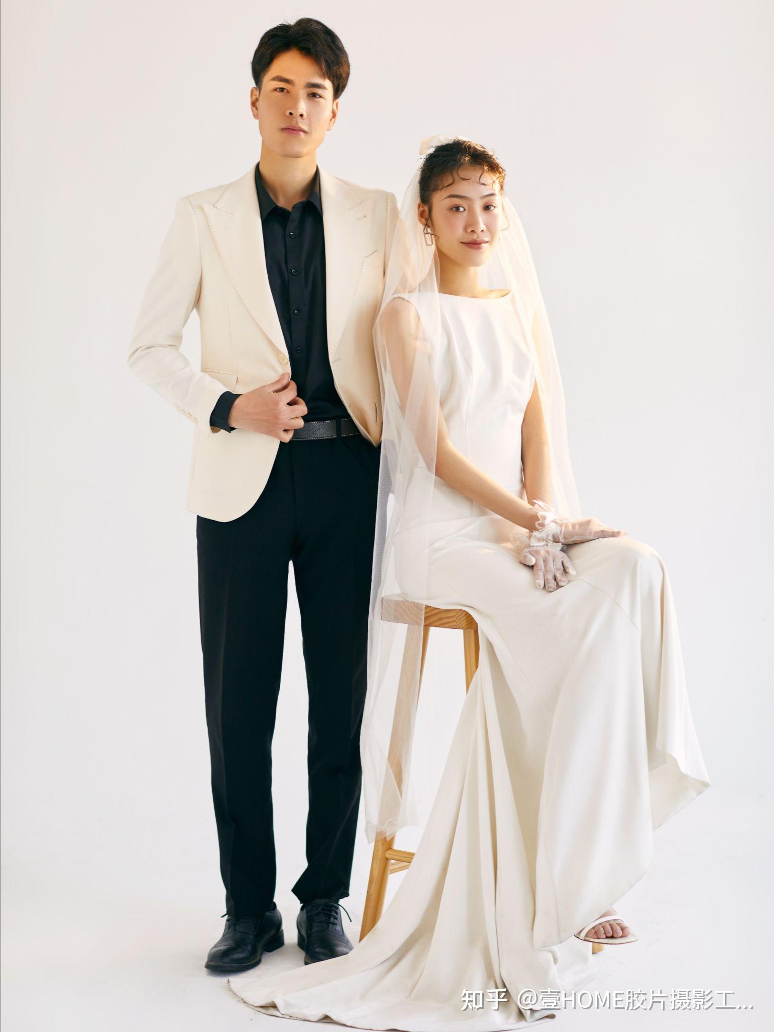 爱死了这套极简白色婚纱照超有仪式感78