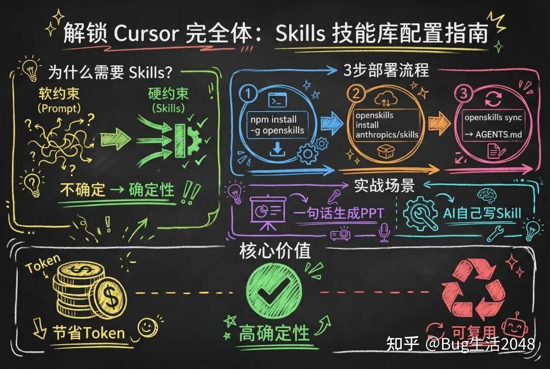 别只用 Cursor 写代码：手把手教你配置 Skills 技能库，解锁“完全体”工作流 - 知乎