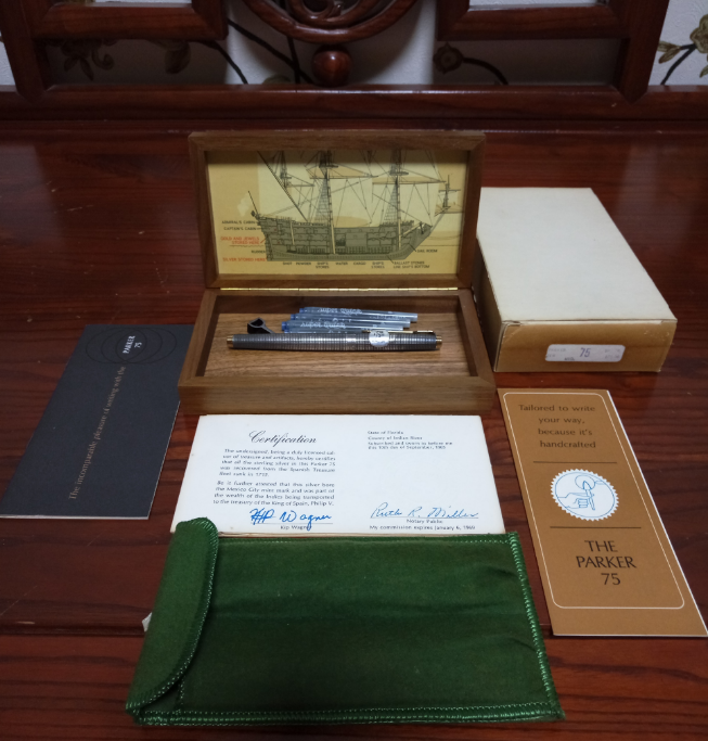 一日一会14期第一支限量钢笔派克75西沉