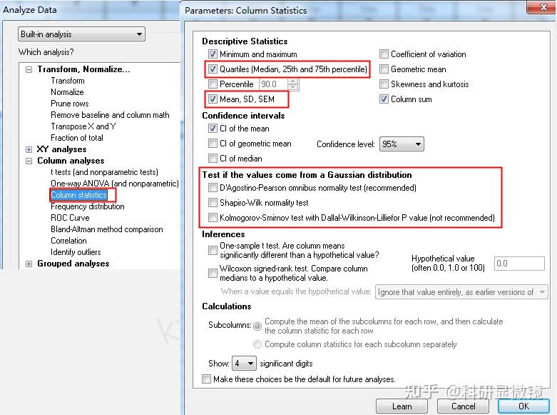 Baseline table graphpad 