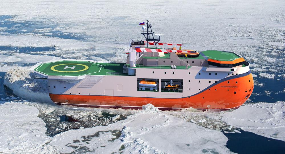 讯息国际航天呆萌好使俄罗斯北极号冰洋科考浮动平台下水