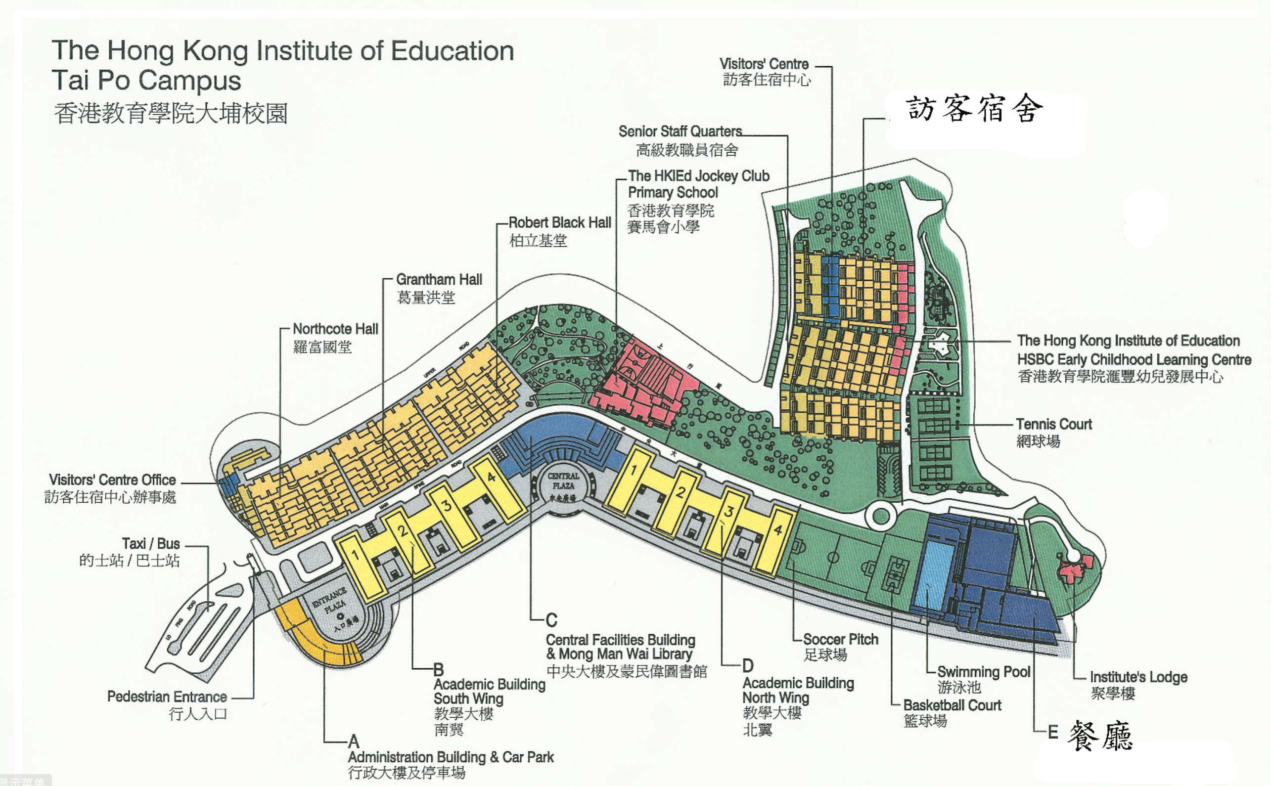 香港院校指南香港教育大学地图及专业详情