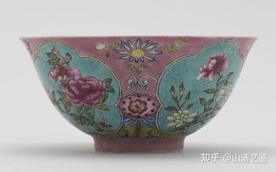 清康熙粉红地开光花卉纹碗- 知乎