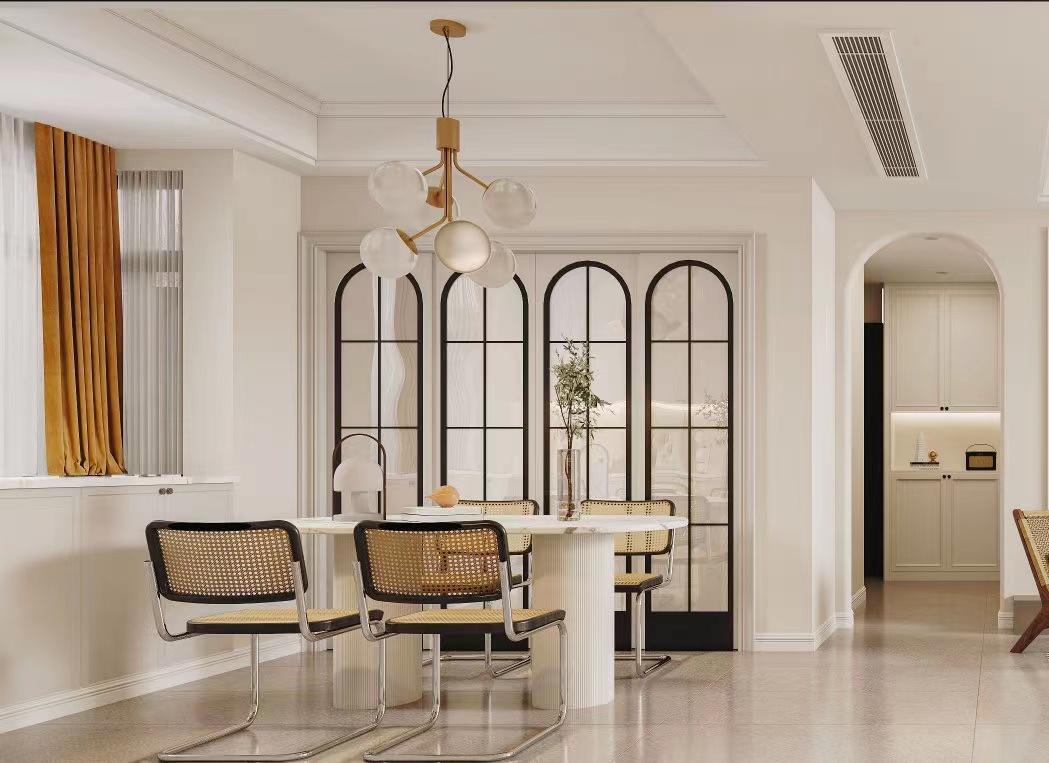 南京圣都装饰132平米法式复古风装修优雅拱形壁龛设计